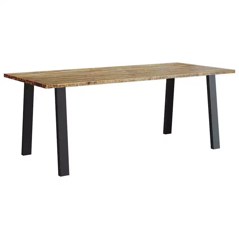 Industrial Dining Table in Solid Acacia Wood