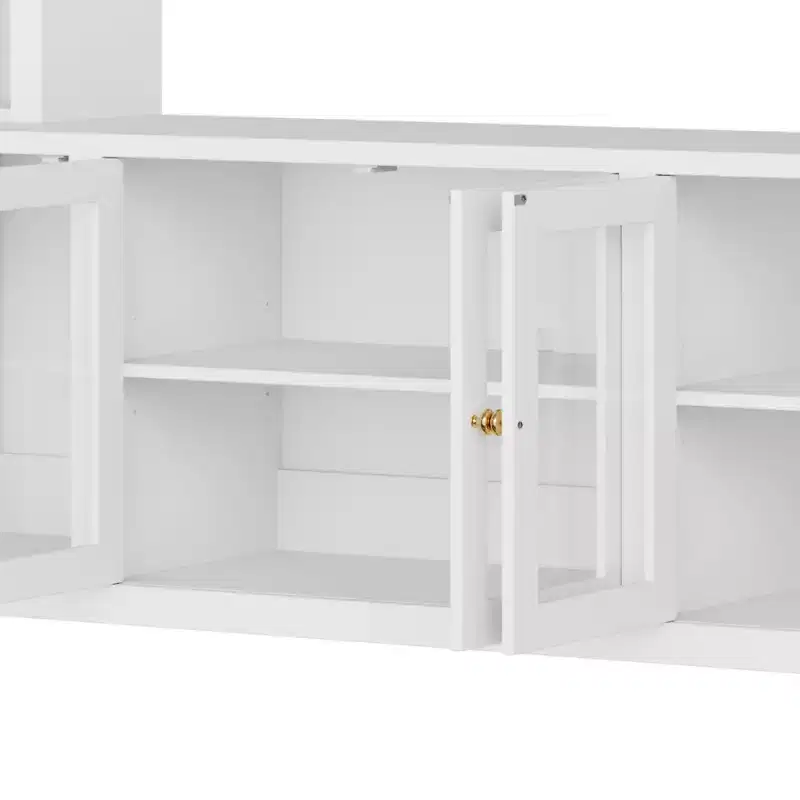 GDFStudio Esther Modern Entertainment Center Wall Unit with Bookshelves and Adjustable Shelves