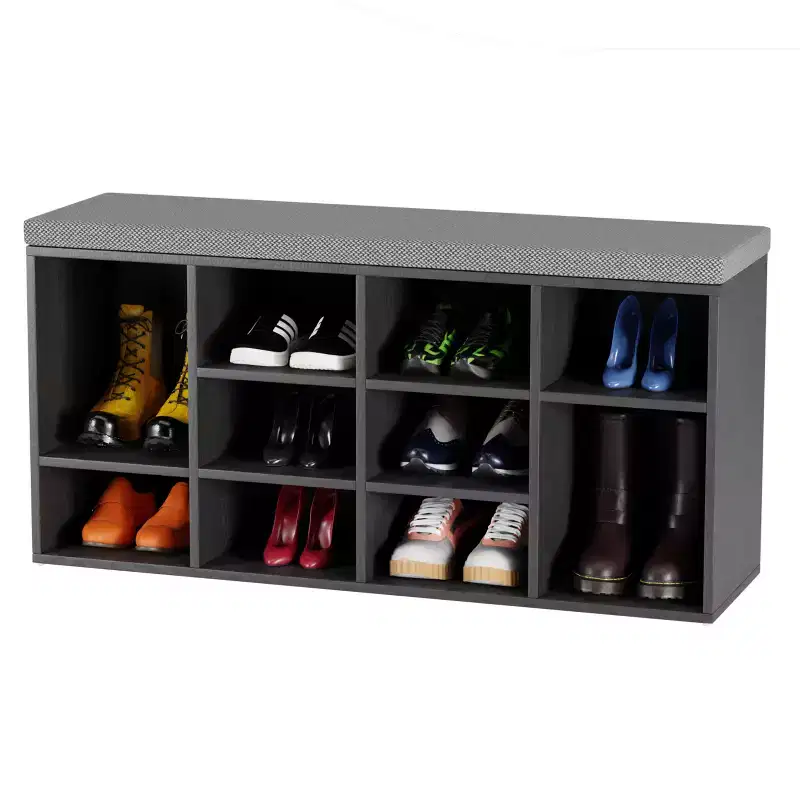 BestMassage Shoe Bench Storage Shoe Organizer Entryway Bench with with Cushion