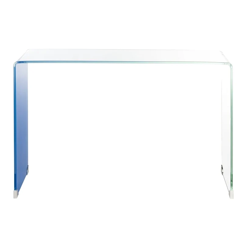 Clear/Blue Ombre Glass Console Table, 43