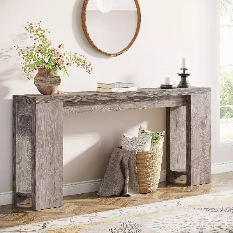Tribesigns 70.9 inch Extra Long Console Table, Narrow Entryway Sofa Accent Table for Living Room Hallway