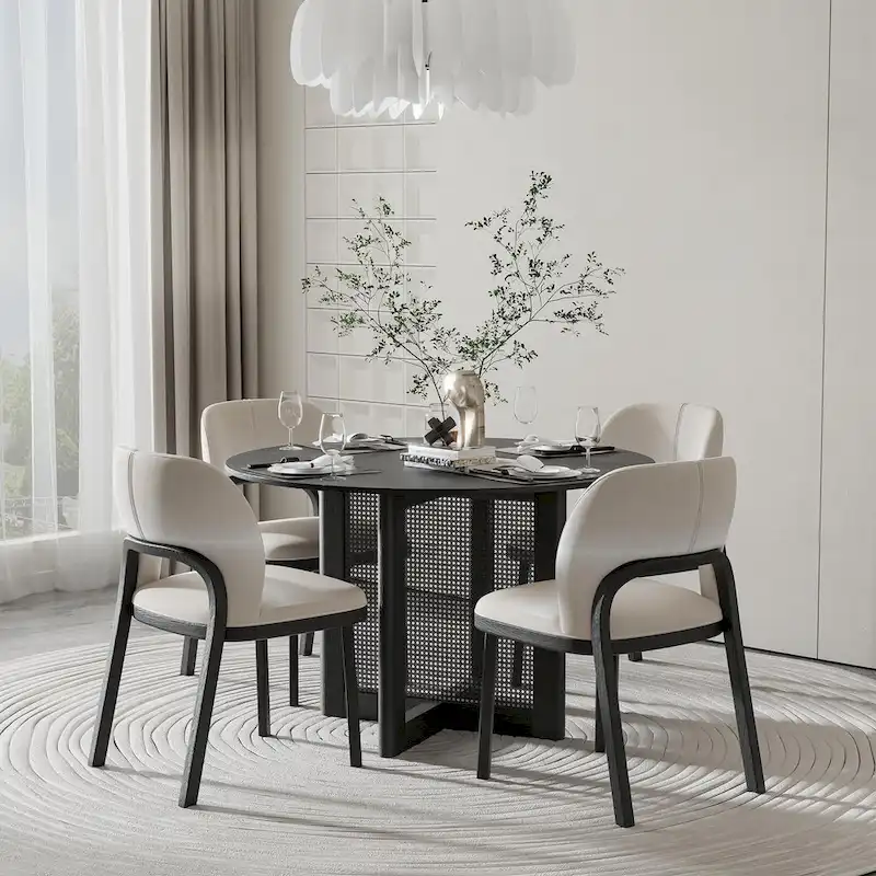Solid Wood Round Dining Table 4-6 People
