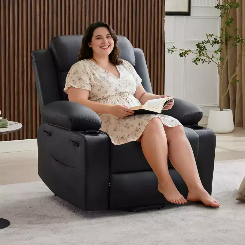 Power Recliner Chairs for Adults, Recliner with Power Headrest & Charging Ports, Electric Recliner Sofa Chair for Living Room