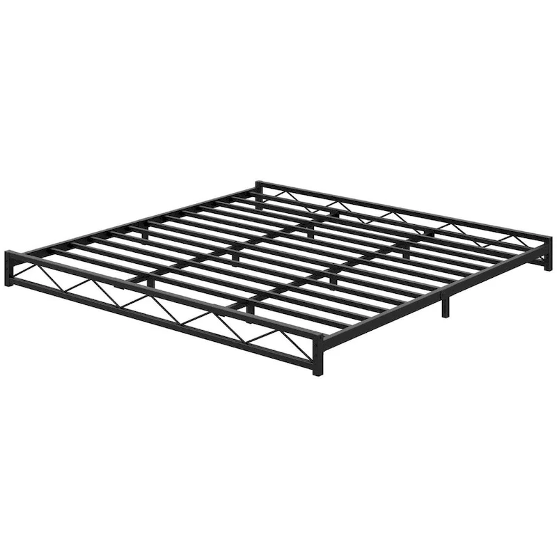 King Size Metal Bed Frame with Steel Slat Support
