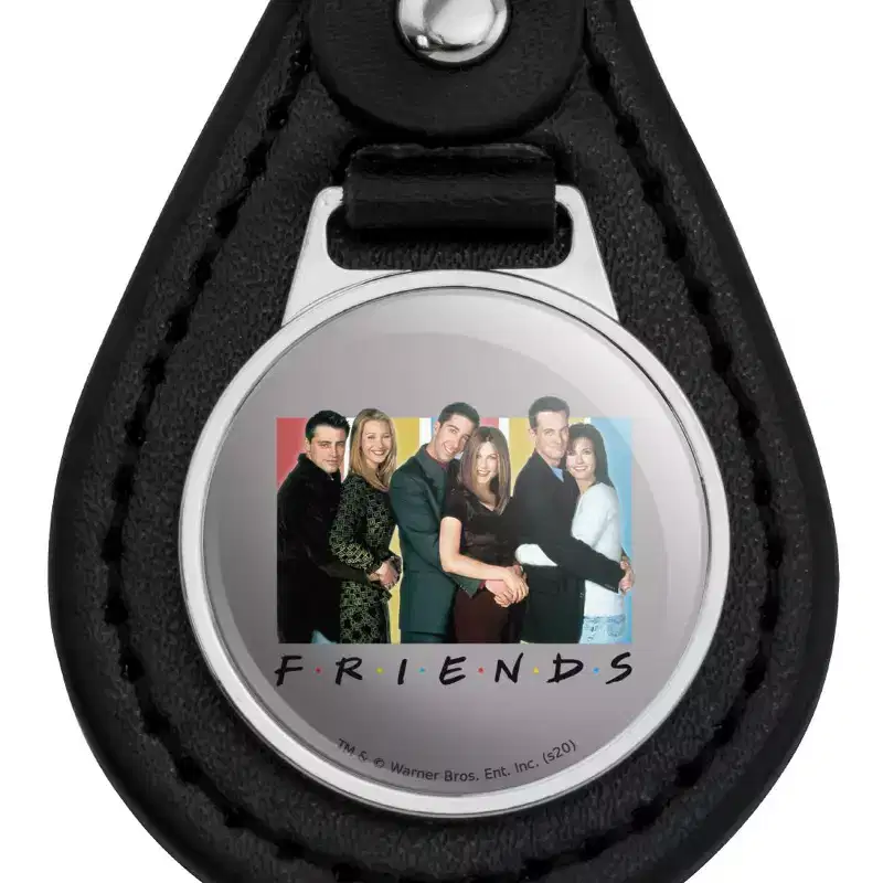 Friends Its All About Friends Black Leather Keychain