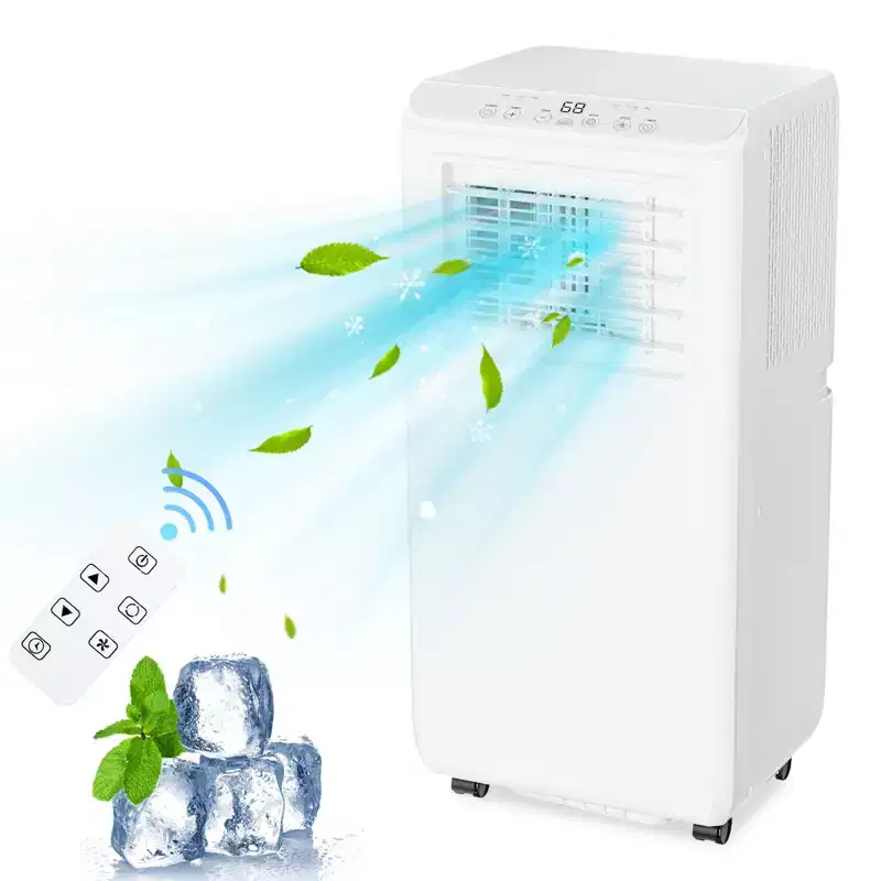 Acekool 8,000 BTU Portable Air Conditioner, 3-in-1 Cooling Fan Dehumidifier, Quiet AC with Remote, Timer, Window Kit for Rooms up to 350 Sq Ft