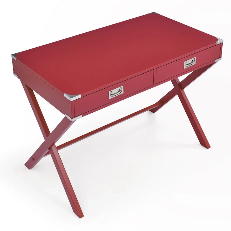 Solid Wood Computer Desk with Drawers