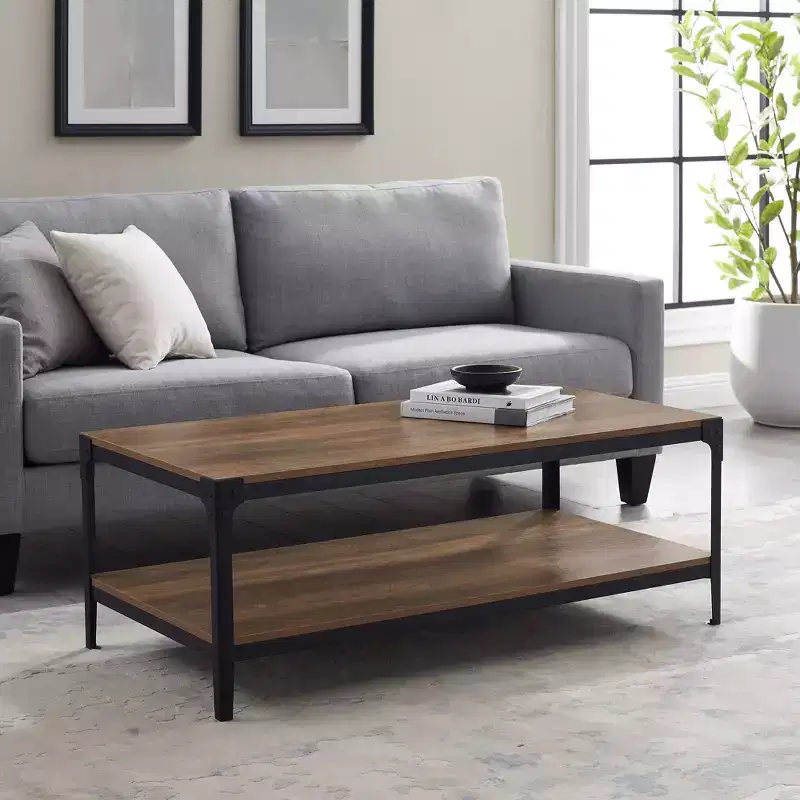 Benny Urban Industrial Angle Iron Coffee Table - Saracina Home