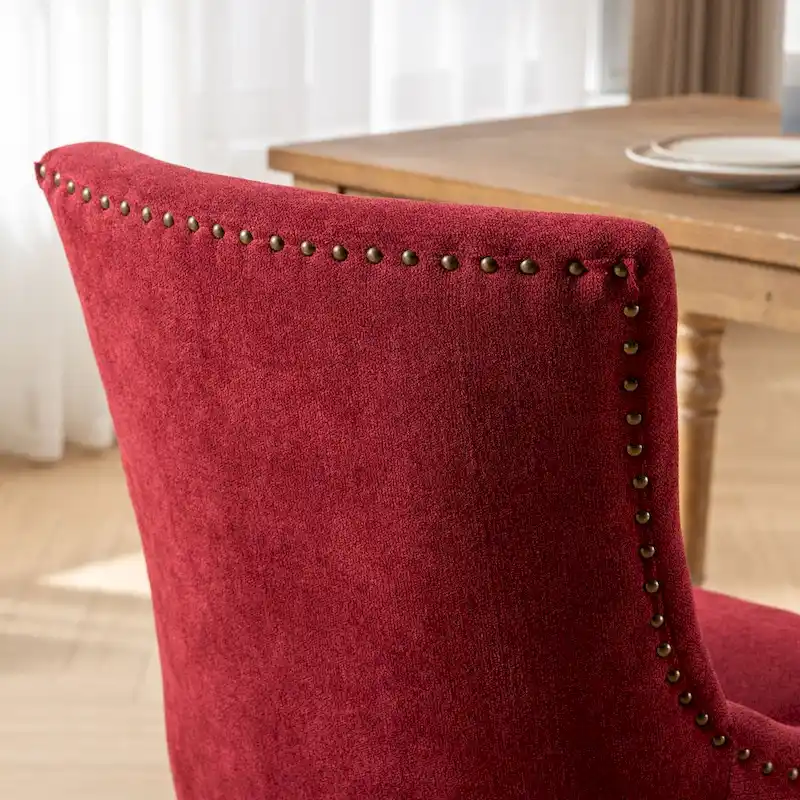 Traditional Tufted Ultra Upholstered Wingback Dining Chair Set of 4