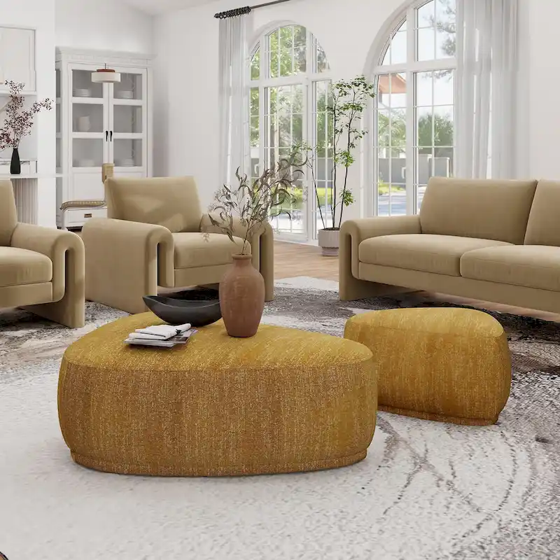 Pebble 26 Rounded Triangle Cocktail Ottoman