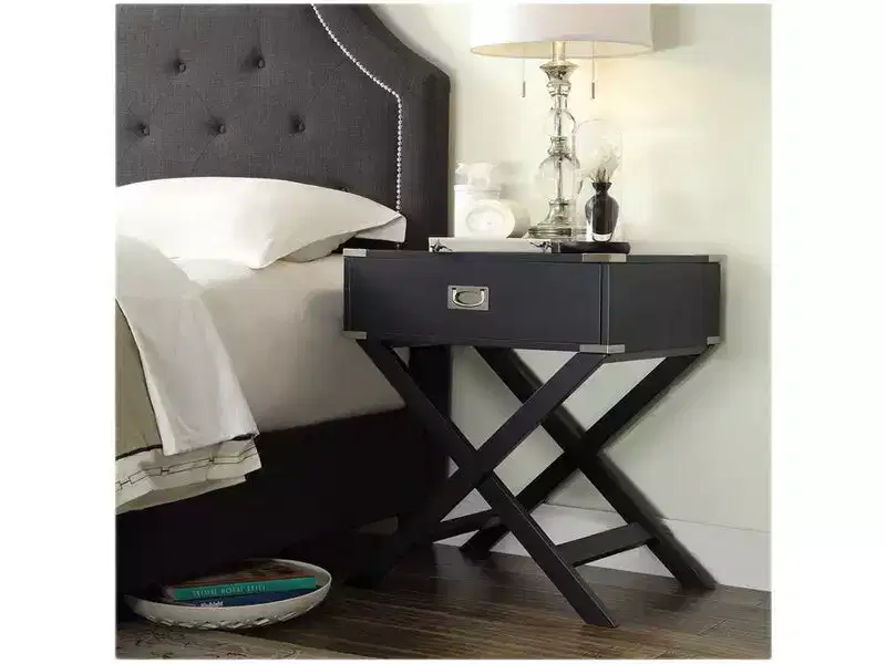 Borden X-Base Wood Campaign Table Nightstand - iNSPIRE Q
