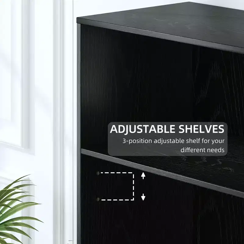 6-Story Doorless Wood Grain Decorative Storage Cabinet Bookshelf