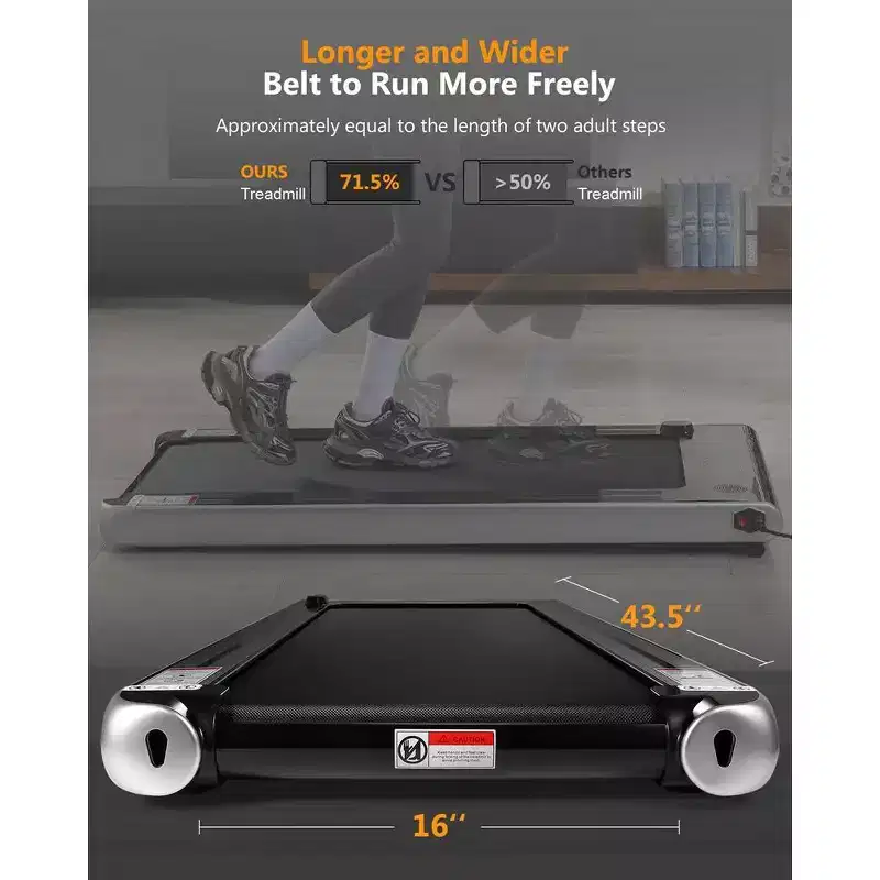 2.25 HP Folding Treadmill, Electric Treadmill for Home Office, Space Saving Treadmill, No Assembly Needed Portable Treadmill for Office Home Exercise
