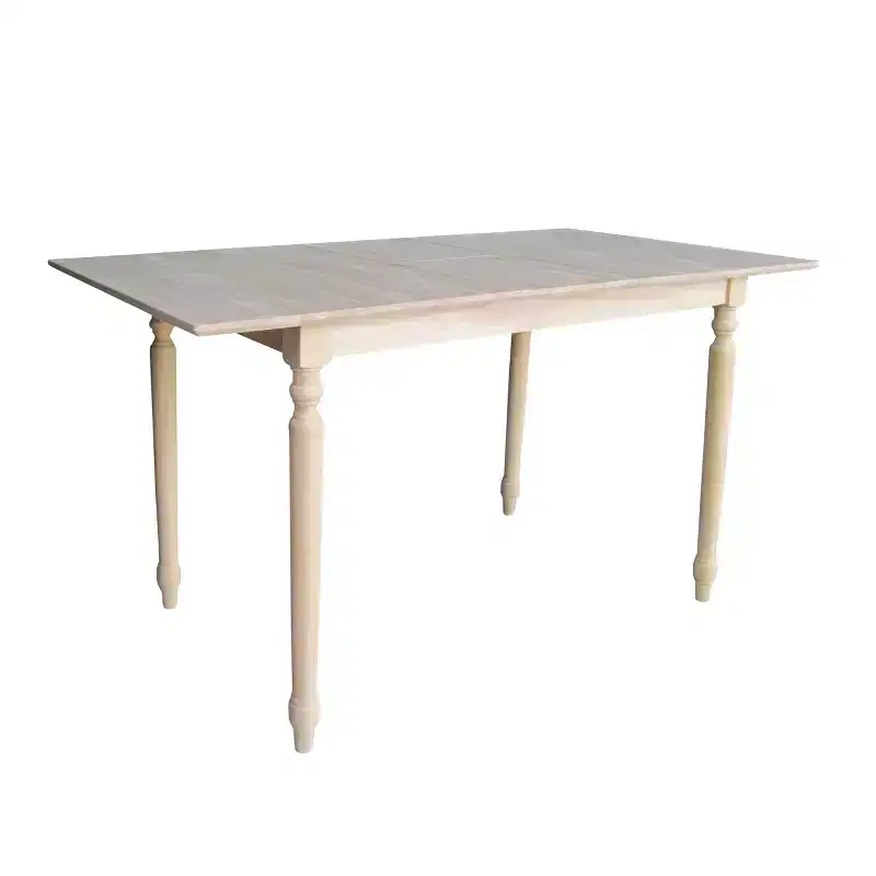 Counter Height Extendable Dining Table with Butterfly and Turned Styled Legs Unfinished - International Concepts