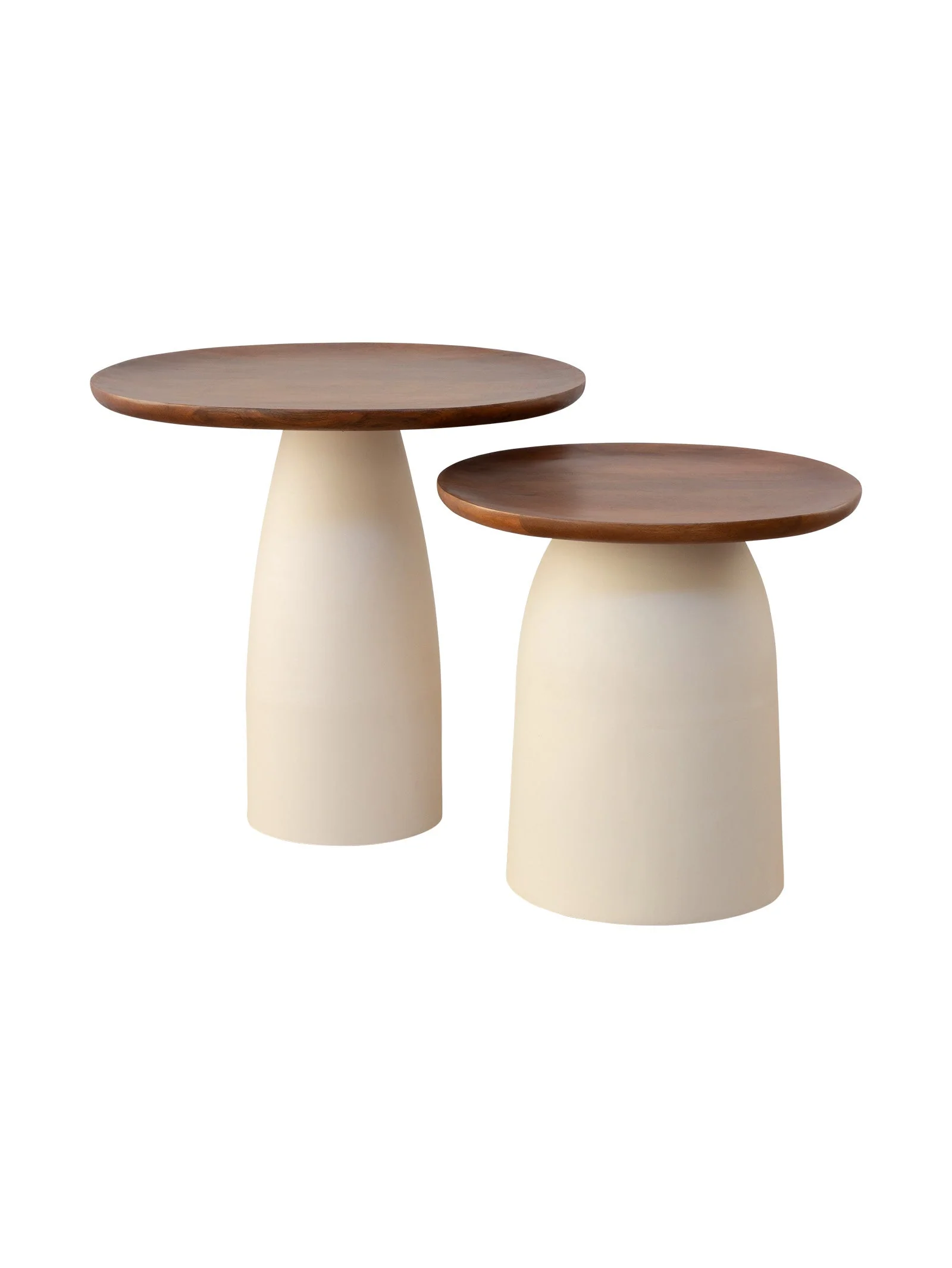 Industrial Wood Side Table for Living Room