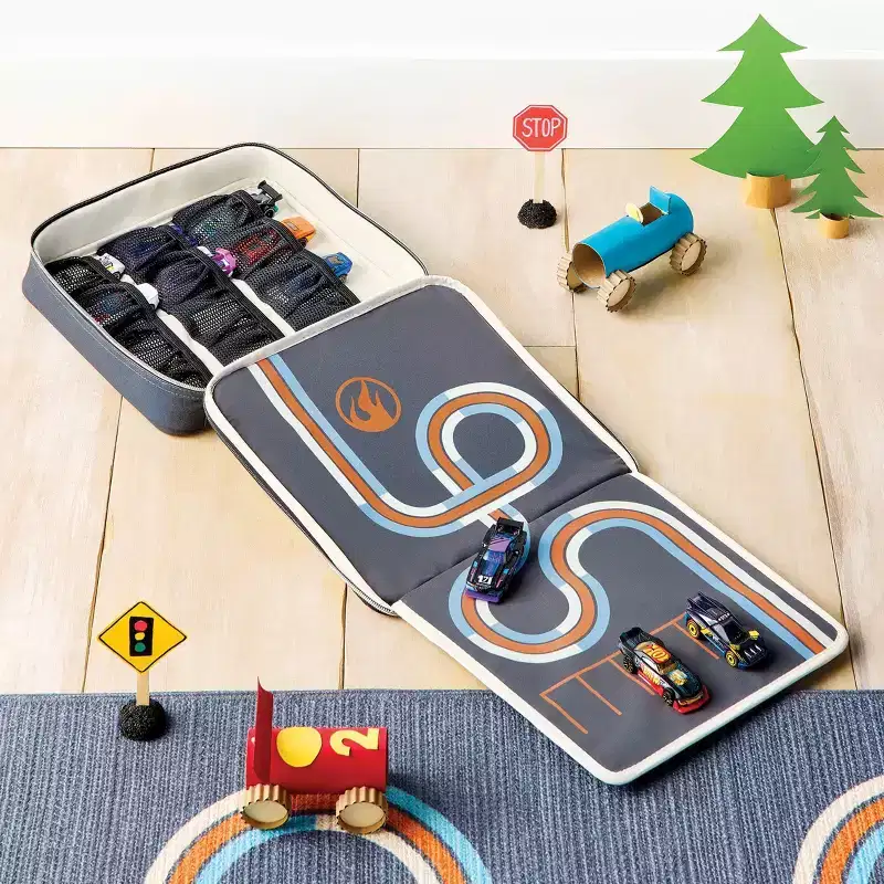 Retro Interactive Zipper Kids' Car Storage Carrying Case
