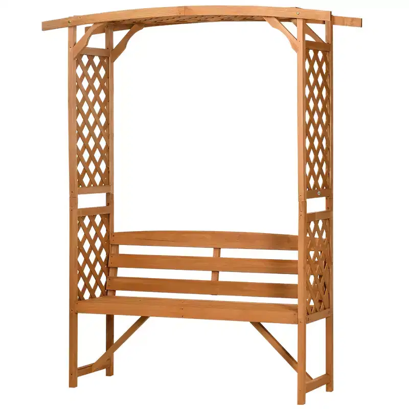 Patio Garden Benchen Bench, Outdoor Bench for Vines/Climbing Plants
