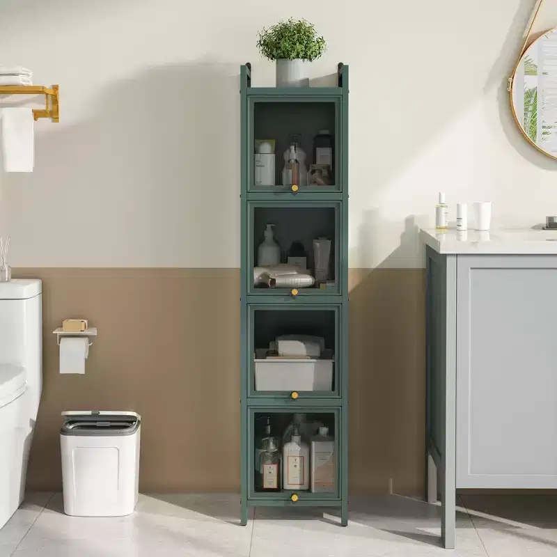 Modern 3/4-Tier Bathroom Storage Cabinet, Freestanding for Bathroom, Living Room, Bedroom & Kitchen