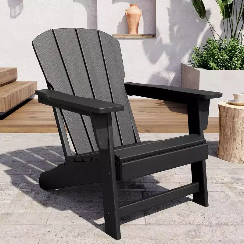 Patio Adirondack Accent Chairs, Weather Resistant Outdoor Chair, Heavy Duty 380Lbs Capacity for Outdoor, Patio, Lawn, Garden, Porch
