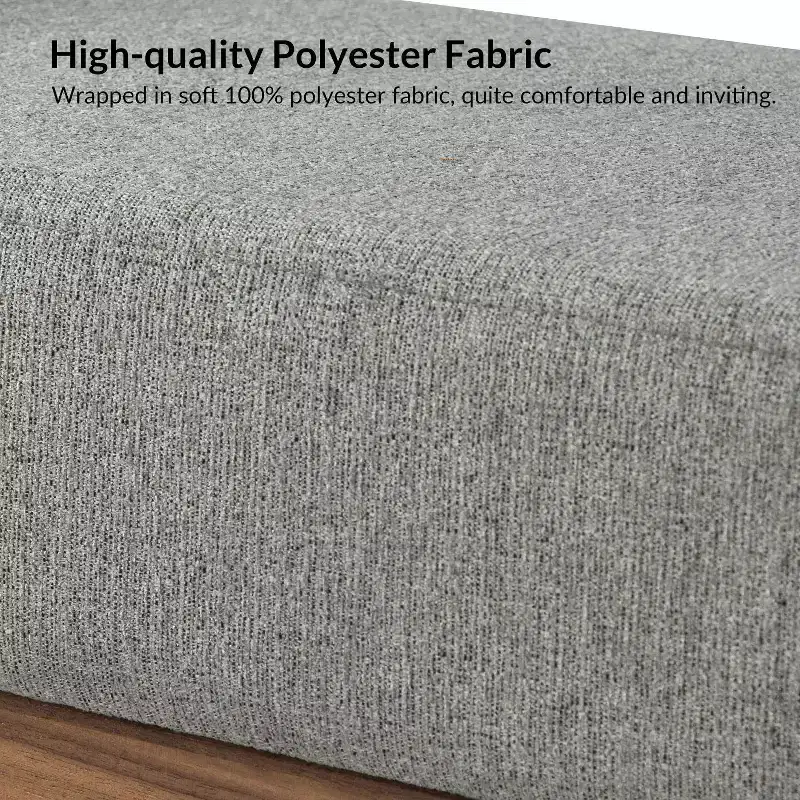Entryway Bench with Removable Pillow, Industrial Style