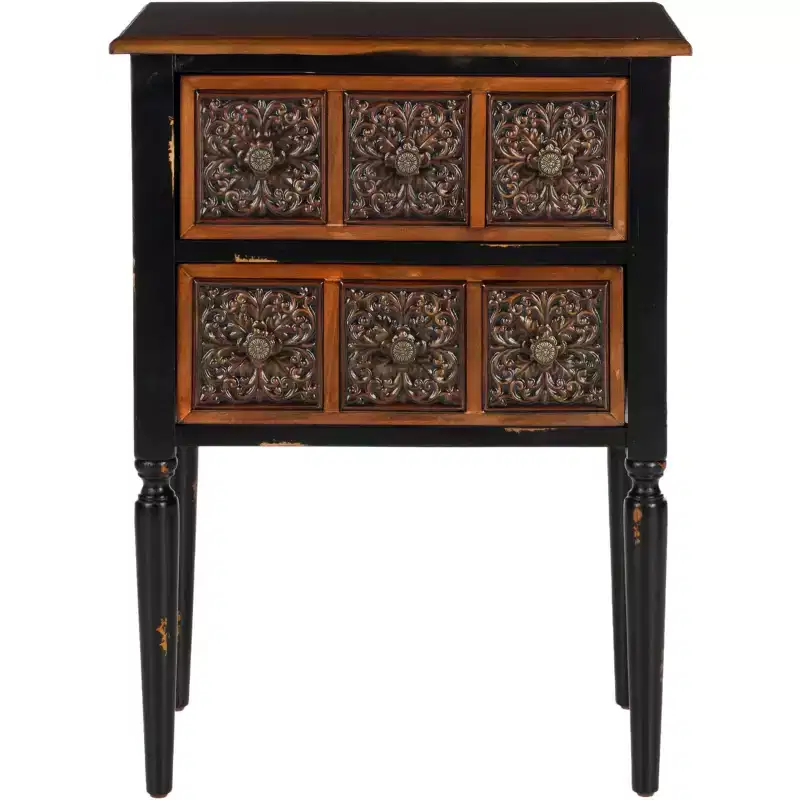 Kenneth Chairside Chest - AMH4052A - Dark Brown - Safavieh Couture