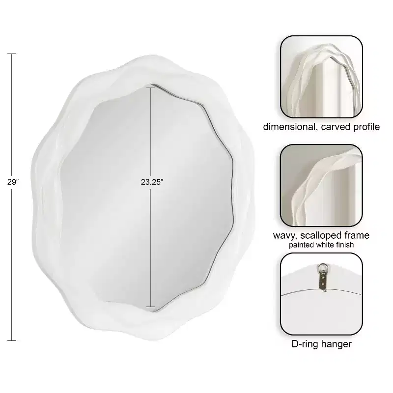 Round Wavy Wall Mirror
