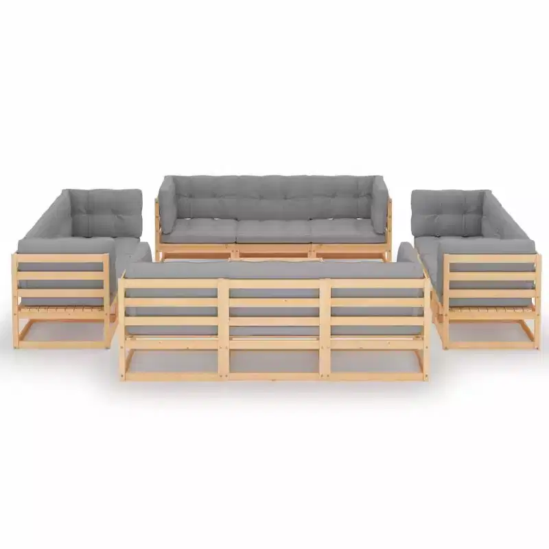 vidaXL Garden Lounge Set Pinewood Solid Pinewood Modular