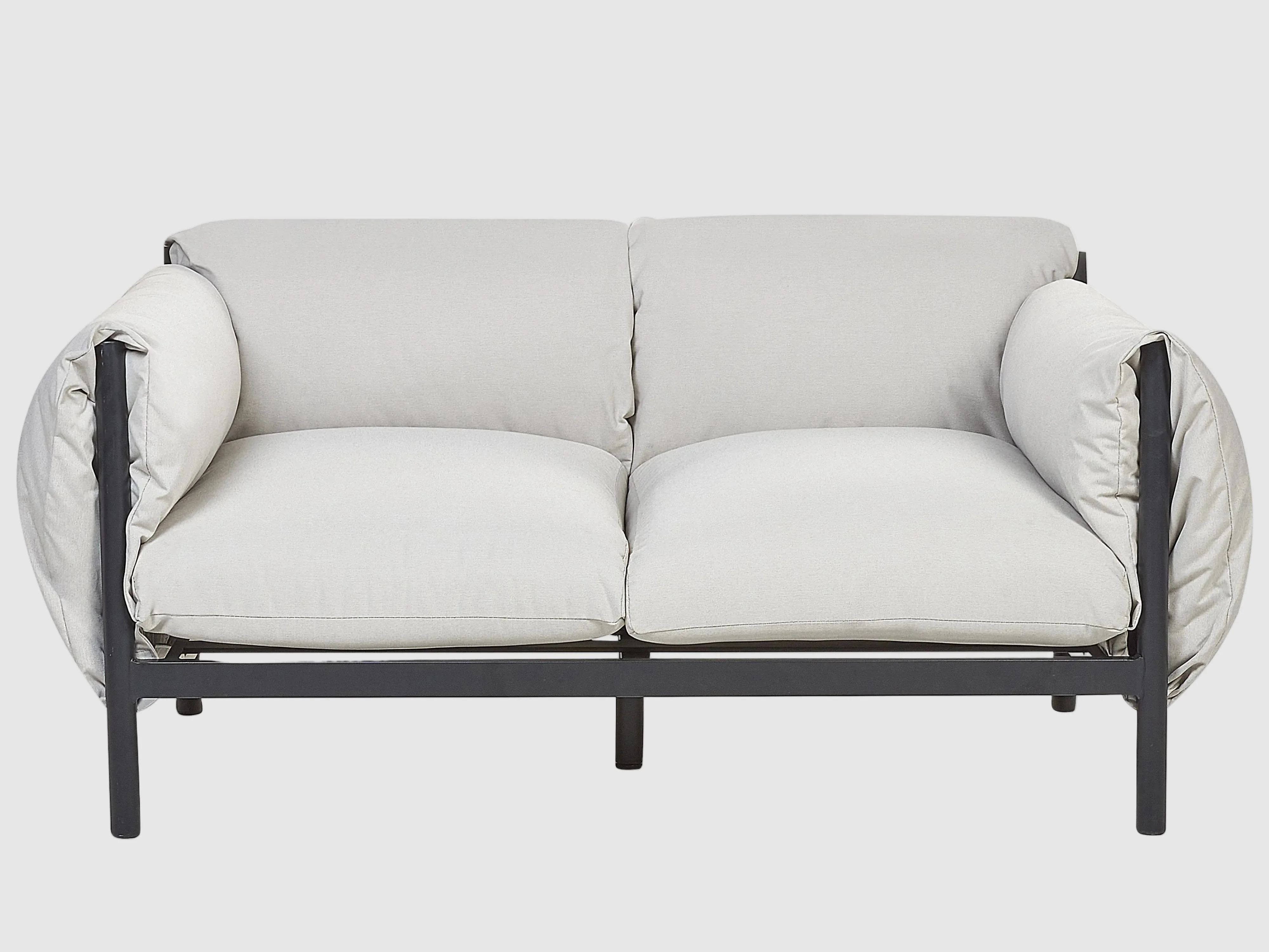 Divano da giardino 2 posti Metallo Grigio