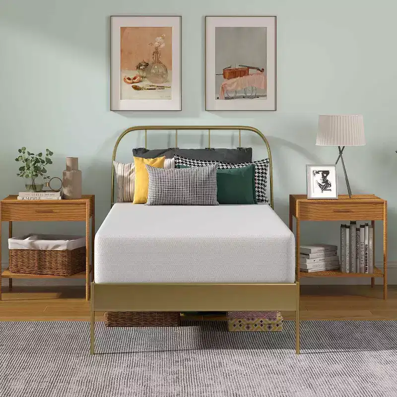 BestMassage 10 Inch Green Tea Memory Foam Mattress Cooling Gel Infused Mattress Medium Firm Mattresses