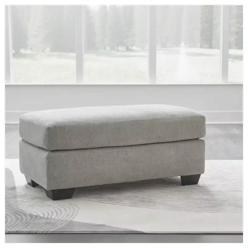 Signature Design by Ashley Avenal Park Ottoman, Textured Polyester Upholstery, Flannel Gray