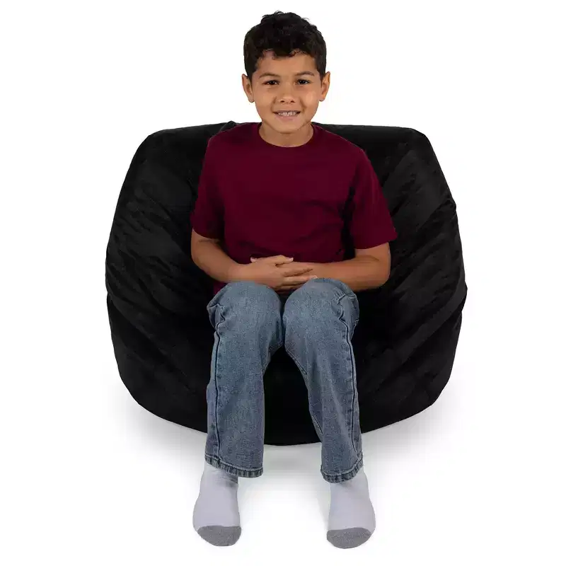 Classic Bean Bag Chair for Kids, Durable Stain-Resistant Fabric