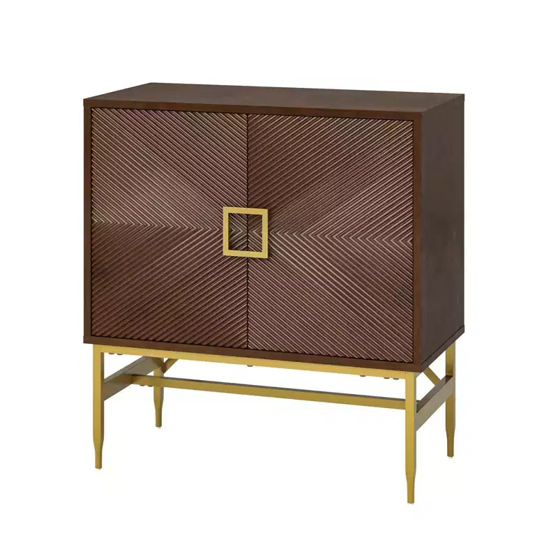 Eli 34 Tall 2 - Door Modern Accent Cabinet| ART OF LIVING DESIGNS-WALNUT