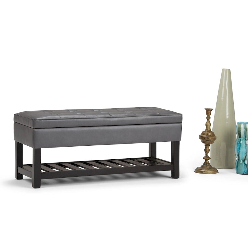 44 inch Wide Transitional Rectangle Ottoman Bench