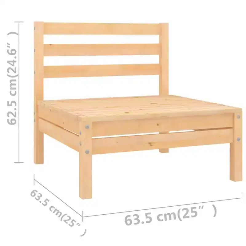 vidaXL Garden Lounge Set Solid Pinewood 4-piece set Seats 4
