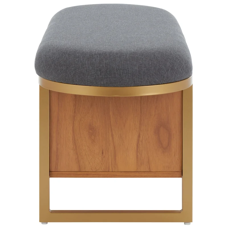 SAFAVIEH Home Collection Iona Open Shelf Bench W/Cushion - 42 W x 15 D x 18 H