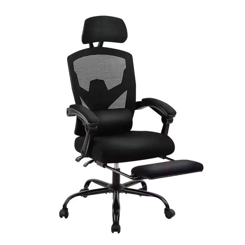 Okak Modern High-Back Mesh Home Office Chair with Retractable Footrest,Adjustable Swivel Task Chair for Office,Study