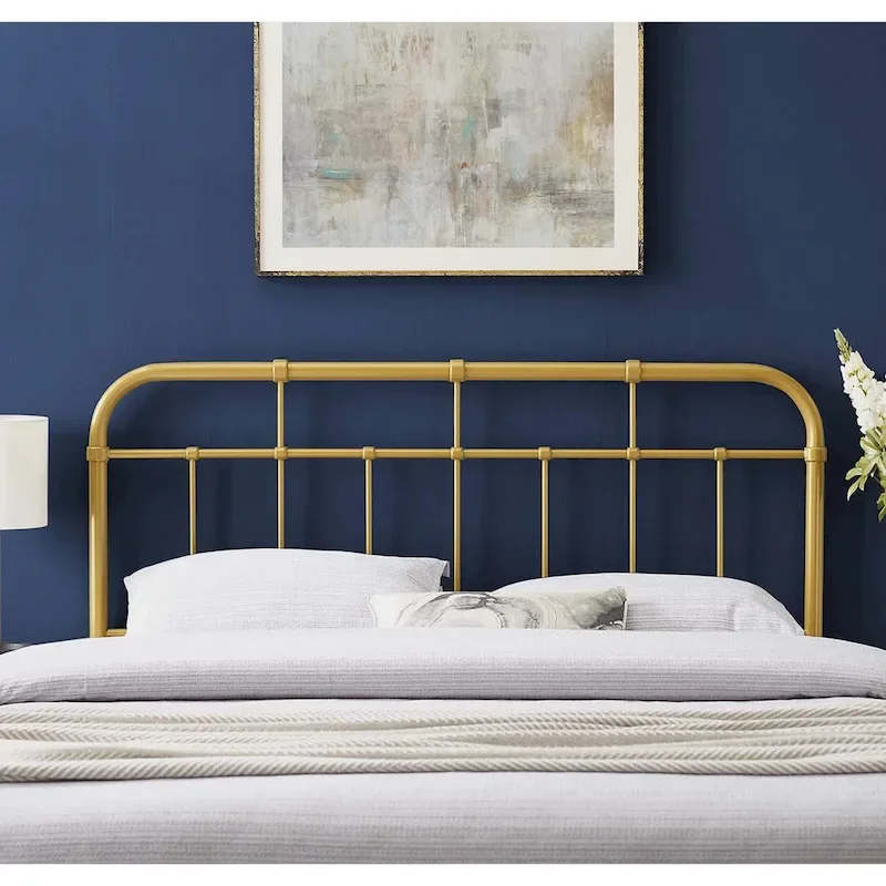 Classic Queen Size Gold Metal Headboard