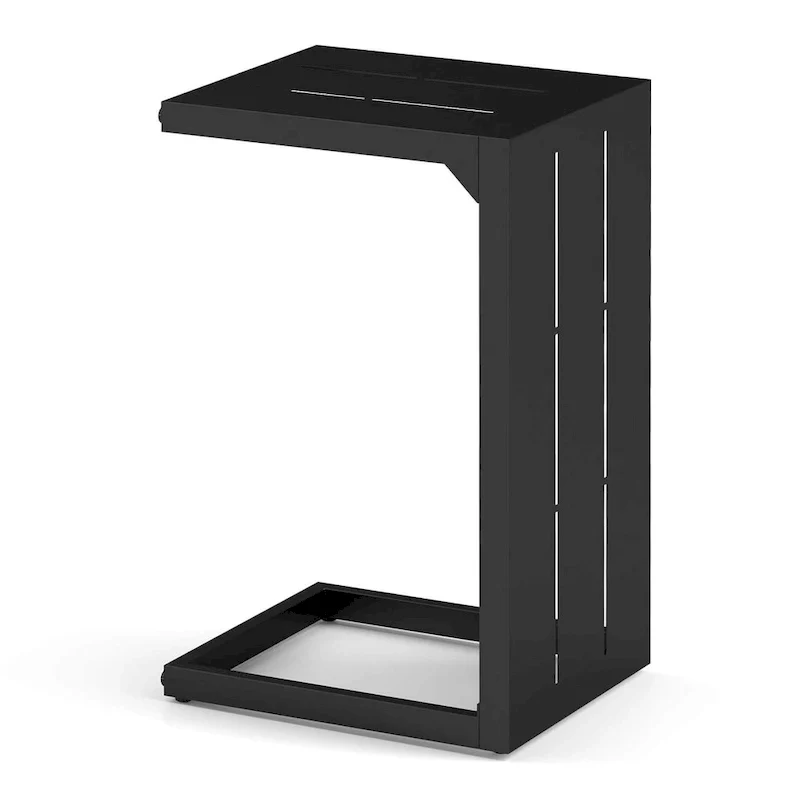 1/2 PCS C-Shaped End Table with Adjustable Foot Pads 2-In-1