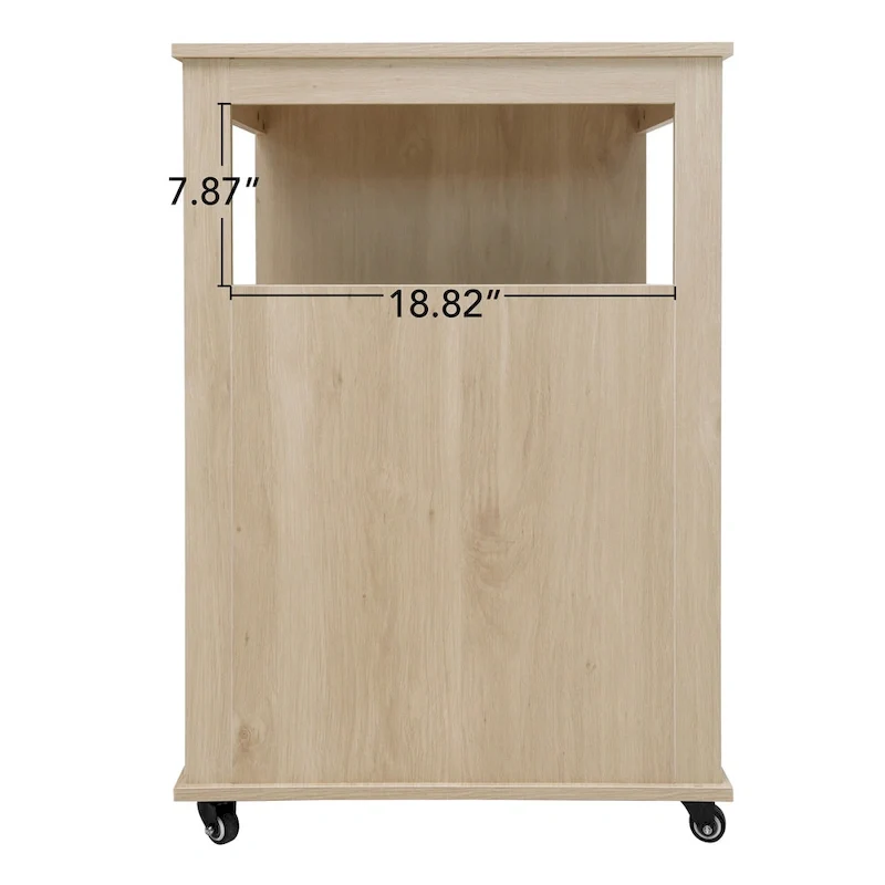 Rolling Kitchen Island with Drawer,Wine Rack,Lockable Casters