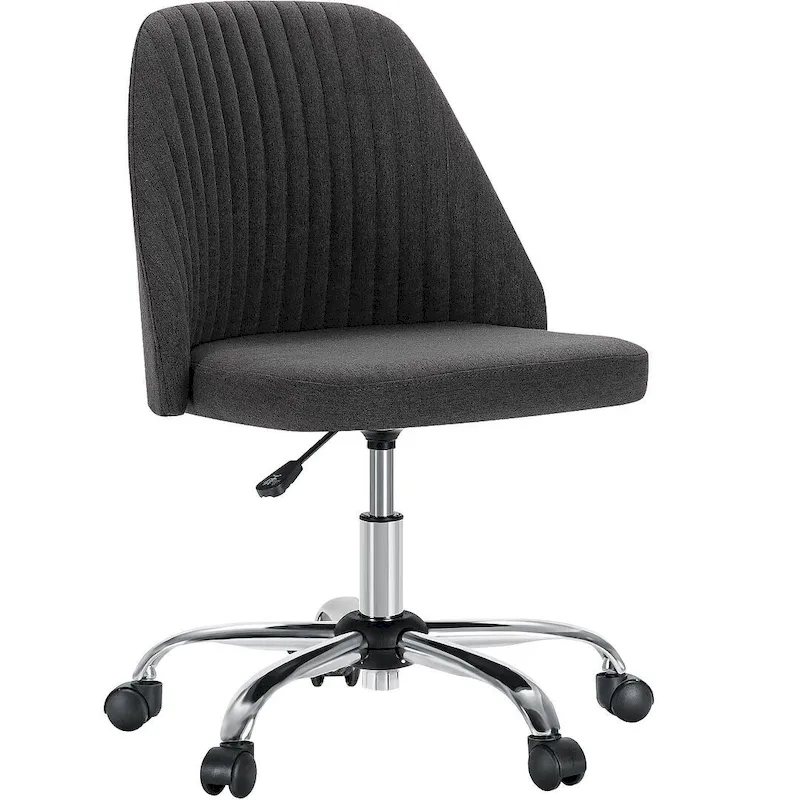 Adjustable Height Fabric Office Chair with Swivel Wheels