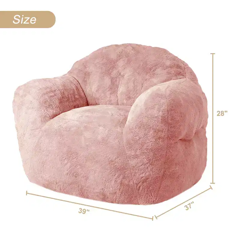 GustoWave Extra Large Bean Bag Chair for Bedroom & Living Room, Pink