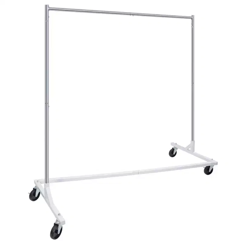 Home Collection Heavy Duty Metal Clothes Rack with Wheels