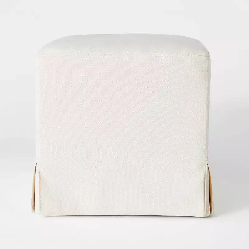 Lynwood Slipcover Cube Ottoman - Threshold designed with Studio McGee