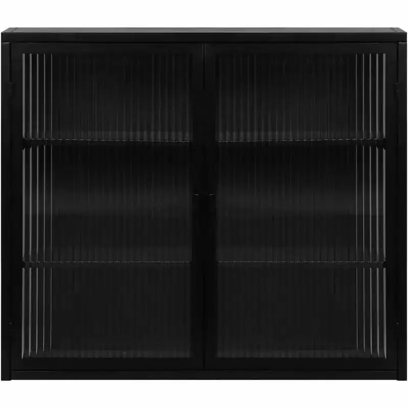 Wall-Mounted Bathroom Cabinet with Removable Shelves, Space-Saving Over Toilet Storage Unit, Medicine Cabinet with Tempered Glass Door