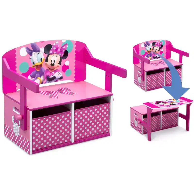 Kids 3-in-1 Activity Bench with Storage