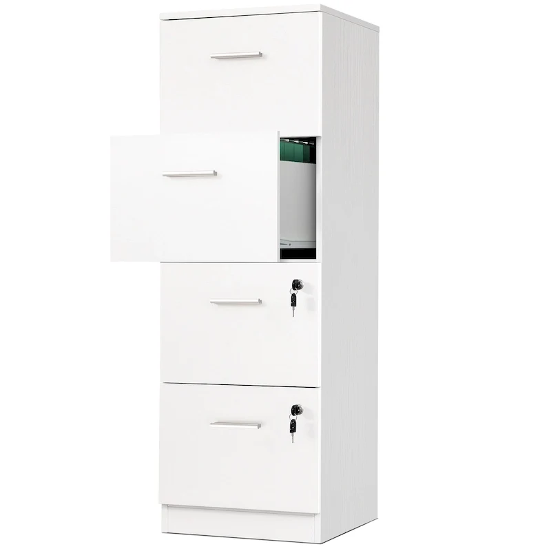 51H 4 Drawers File Cabinet Lockable Vertical Storage Cabinet for Home Office