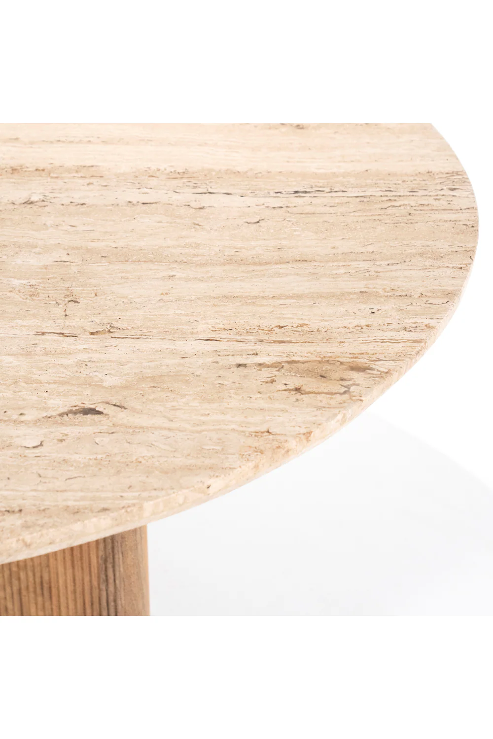 Round Mango Wood Dining Table