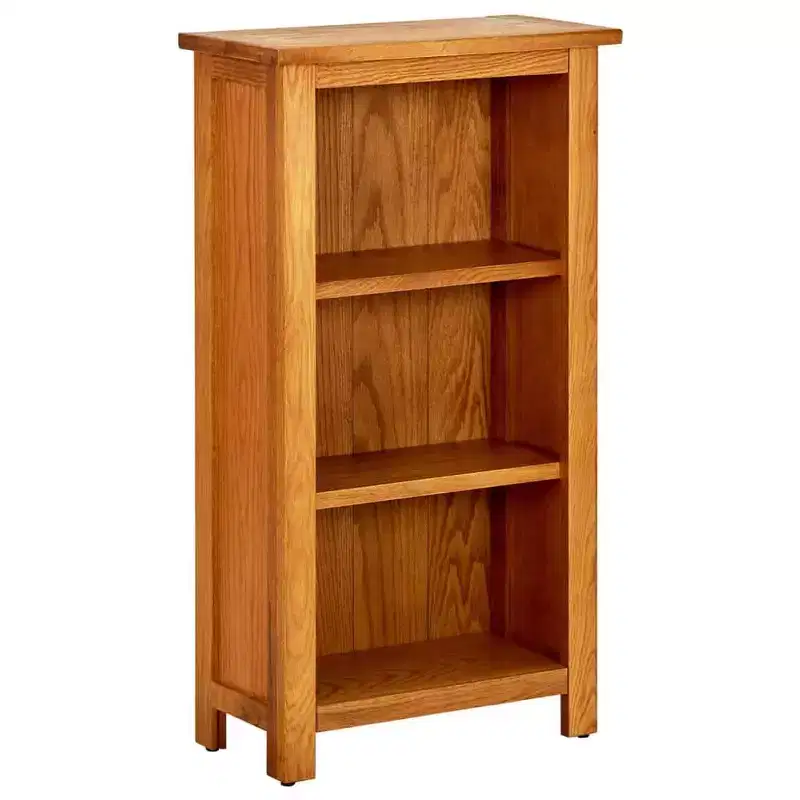 Narrow Solid Oak Bookcase – Multiple Sizes