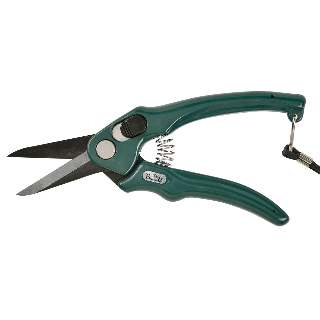 Florists Shear Scissor Action Garden Snips with Racing Green Handles