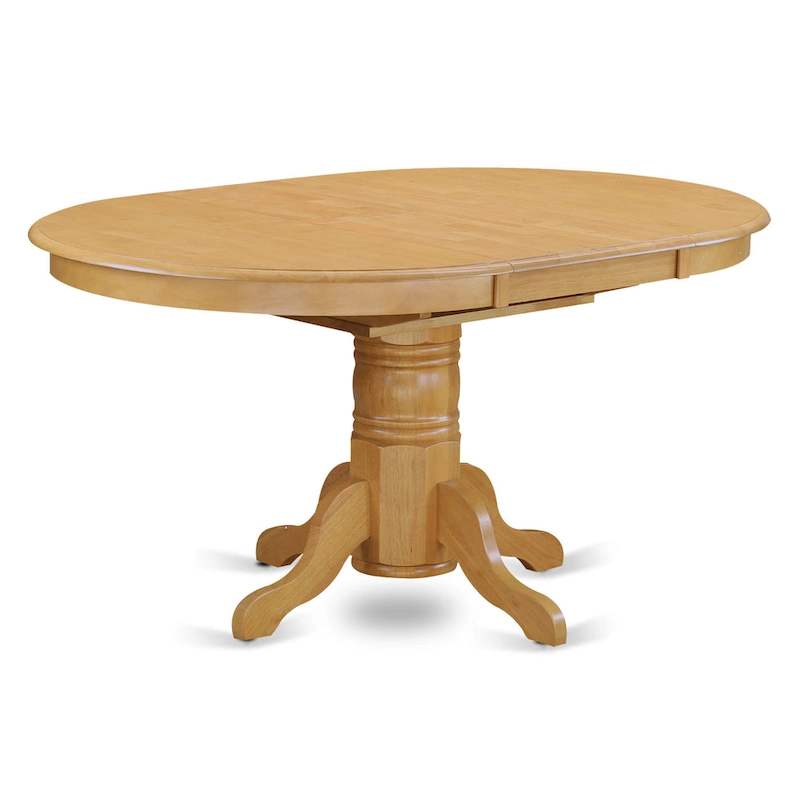 East West Furniture 5 Piece Dining Room Table Set- an Oval Kitchen Table and 4 Dining Chairs, 42x60 Inch, Oak